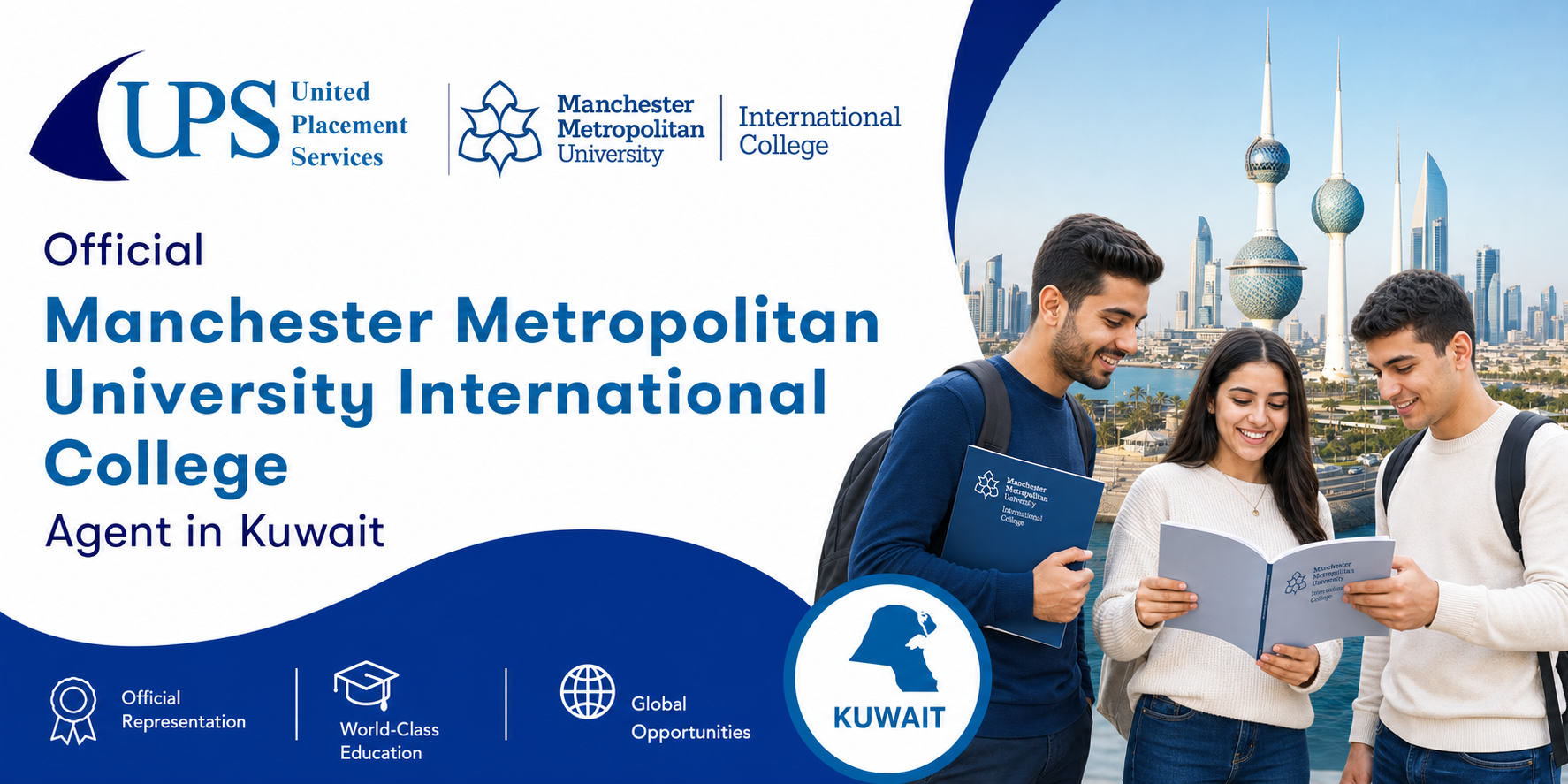 Study at Manchester Metropolitan University International College from Kuwait | Apply via United Placement Services