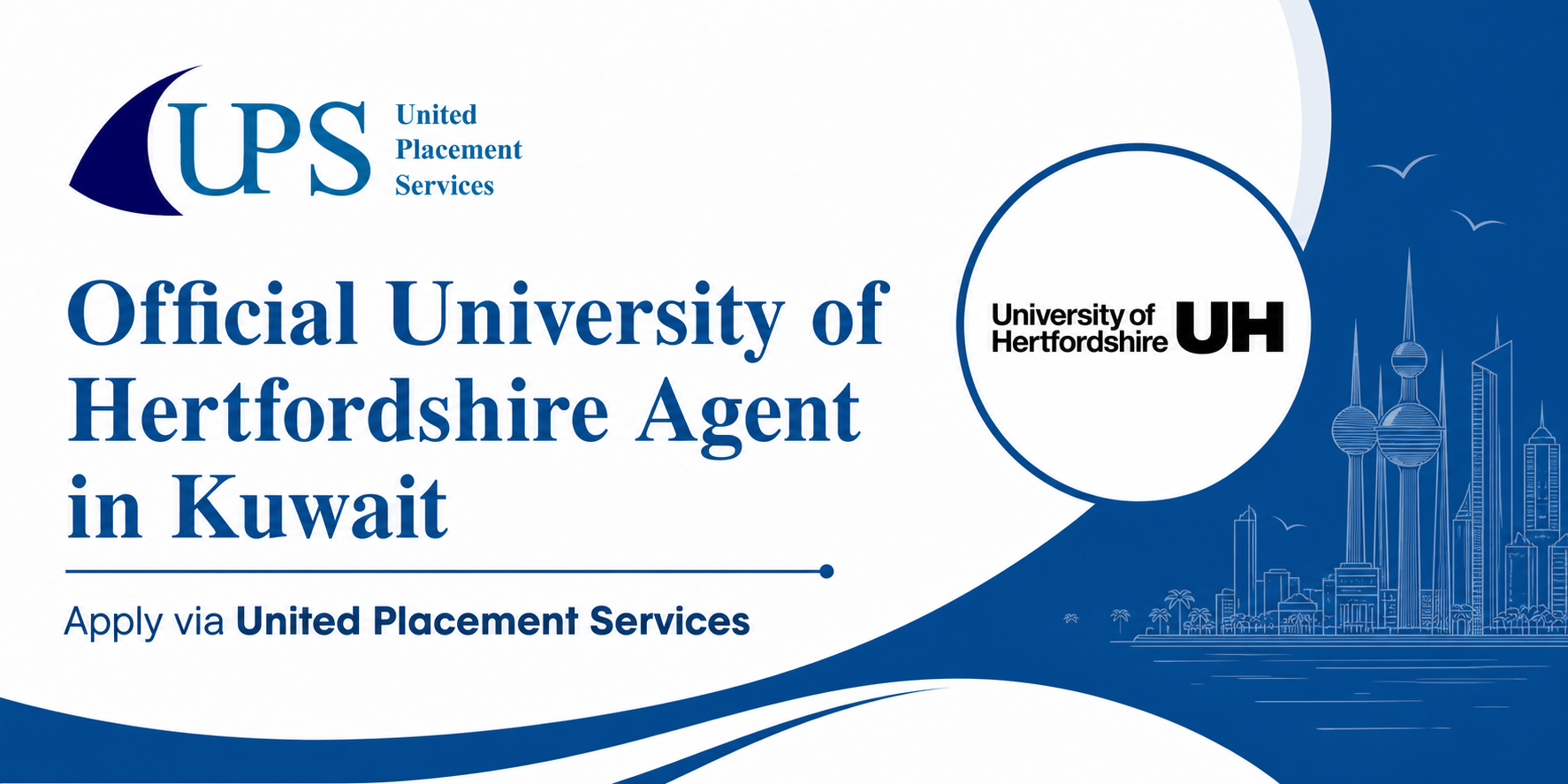 Official University of Hertfordshire Agent in Kuwait | Apply via United Placement Services